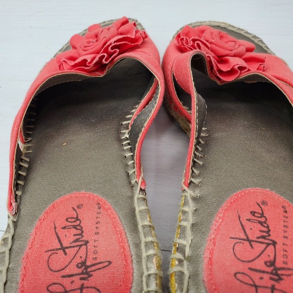 LIFE STRIDE COMFORT SANDALS SLIDE WEDGE SIZE 9 RIPPO WOMEN RED NWD FAST SHIPPING - Picture 5 of 12